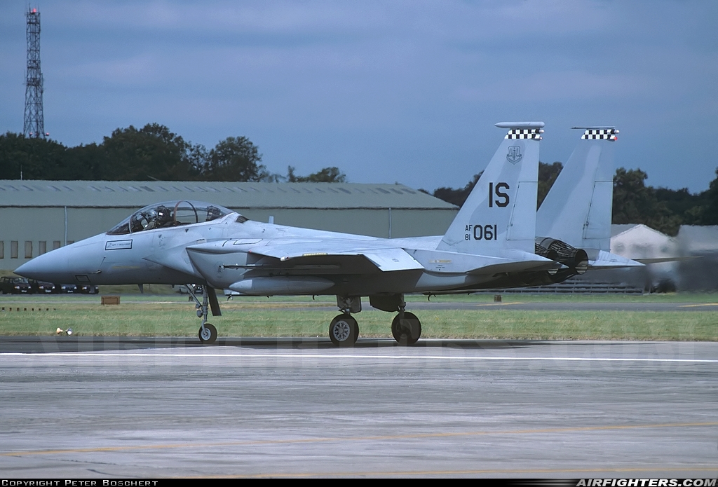 USA - Air Force McDonnell Douglas F-15D Eagle 81-0061 at Fairford (FFD / EGVA), UK