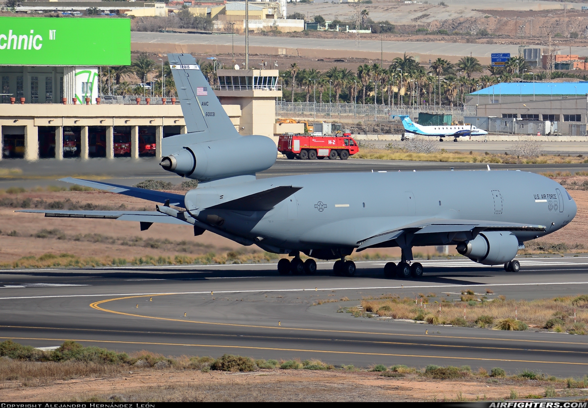 USA - Air Force McDonnell Douglas KC-10A Extender (DC-10-30CF) 86-0031 at Gran Canaria (- Las Palmas / Gando) (LPA / GCLP), Spain