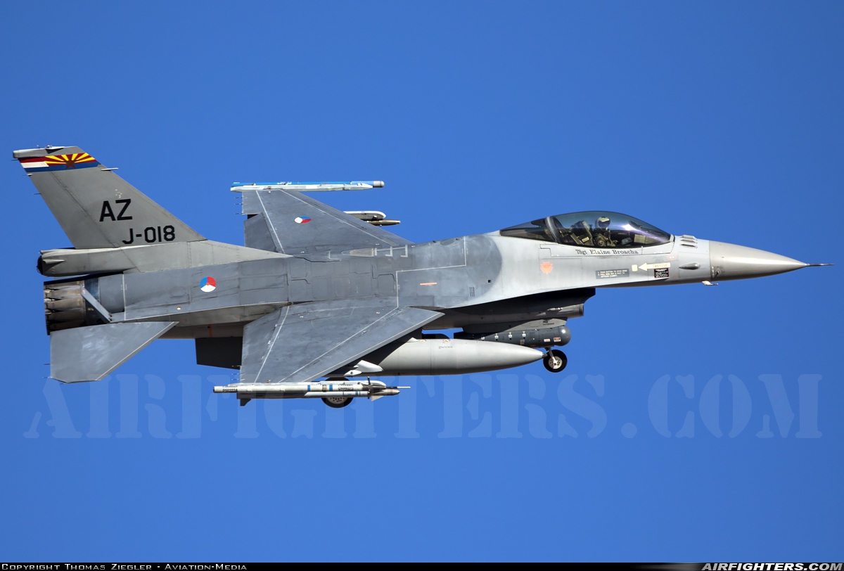 Netherlands - Air Force General Dynamics F-16AM Fighting Falcon J-018 at Las Vegas - Nellis AFB (LSV / KLSV), USA