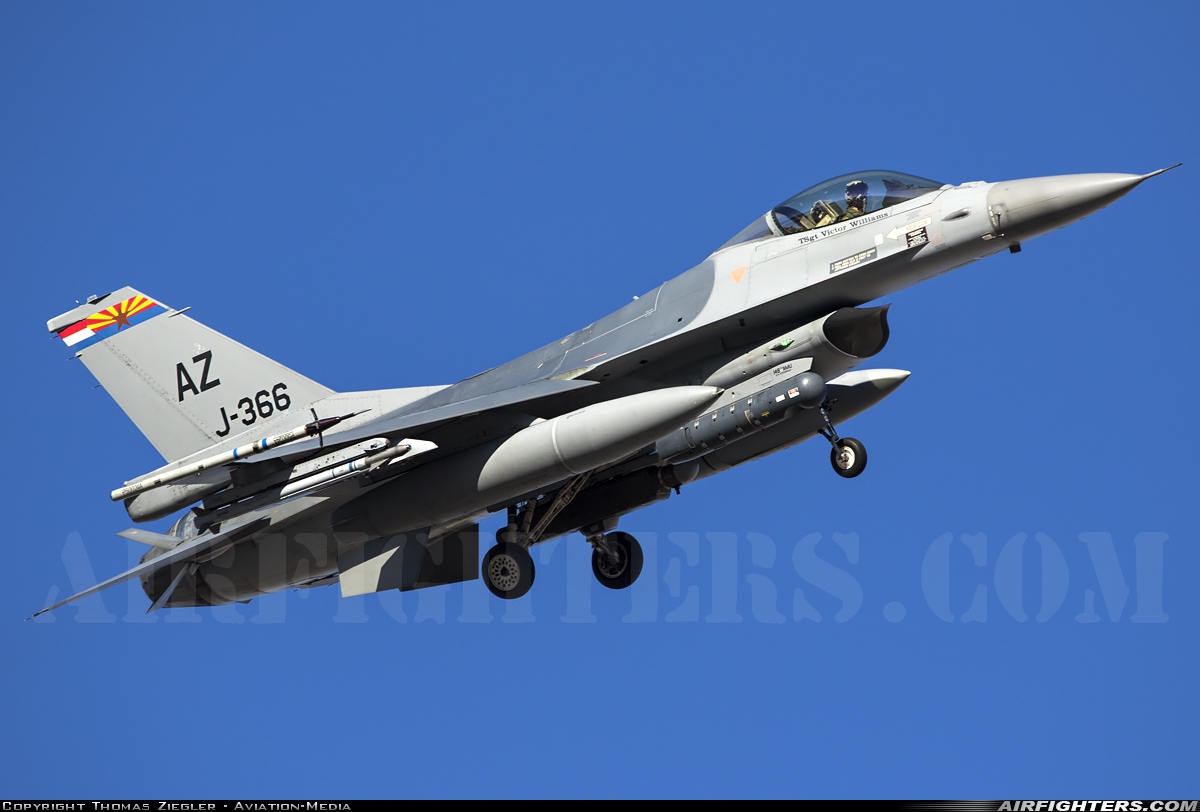 Netherlands - Air Force General Dynamics F-16AM Fighting Falcon J-366 at Las Vegas - Nellis AFB (LSV / KLSV), USA