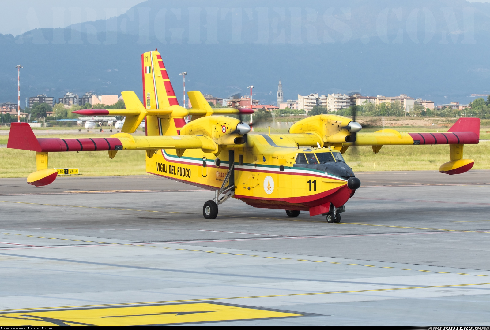 Italy - Dipartimento Protezione Civile Canadair CL-415-6B11 I-DPCP at Bergamo (Milan) - Orio al Serio (Antonio Locatelli) (BGY / LIME), Italy