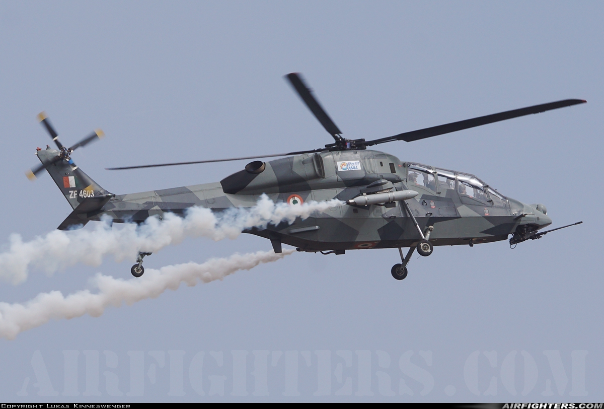 India - Air Force Hindustan Aeronautics Limited LCH ZF4603 at Yelahanka (VOYK), India