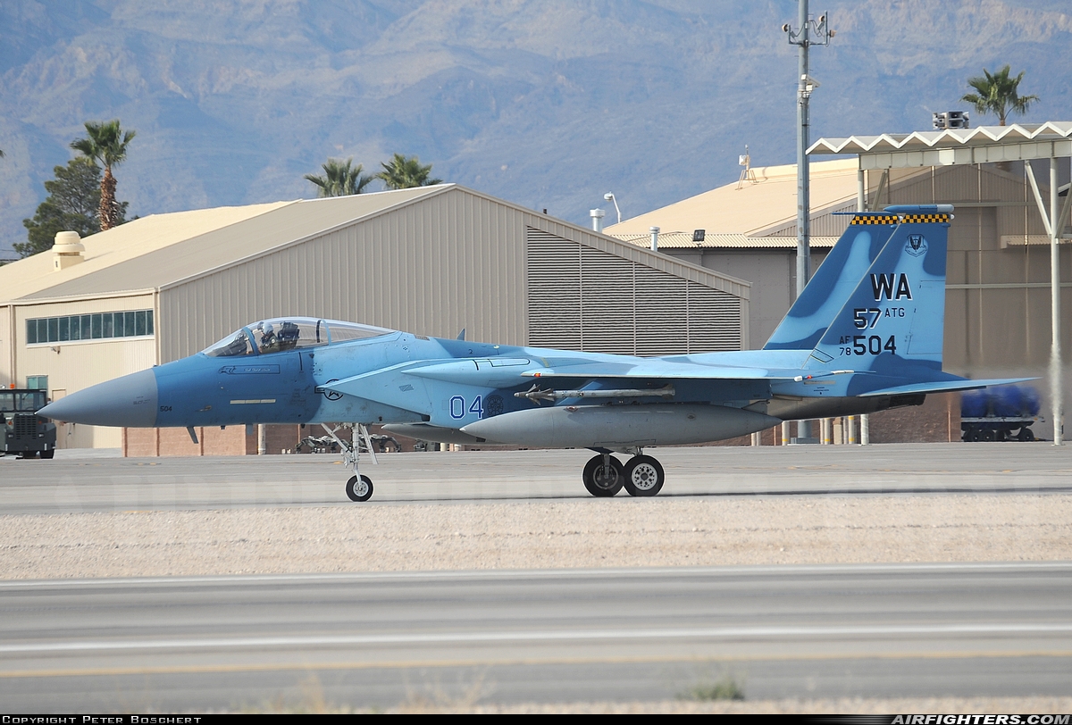 USA - Air Force McDonnell Douglas F-15C Eagle 78-0504 at Las Vegas - Nellis AFB (LSV / KLSV), USA