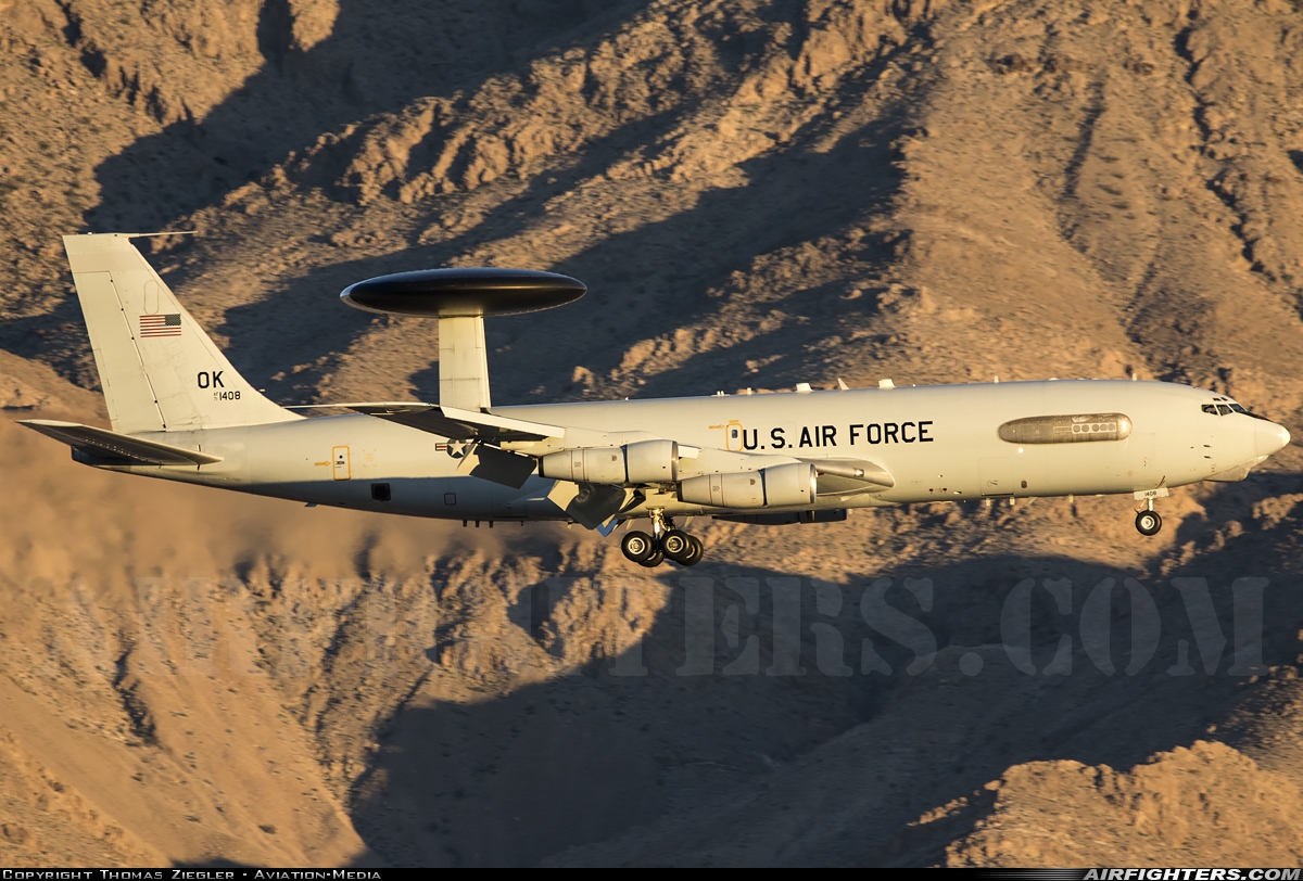 USA - Air Force Boeing E-3B Sentry (707-300) 71-1408 at Las Vegas - Nellis AFB (LSV / KLSV), USA