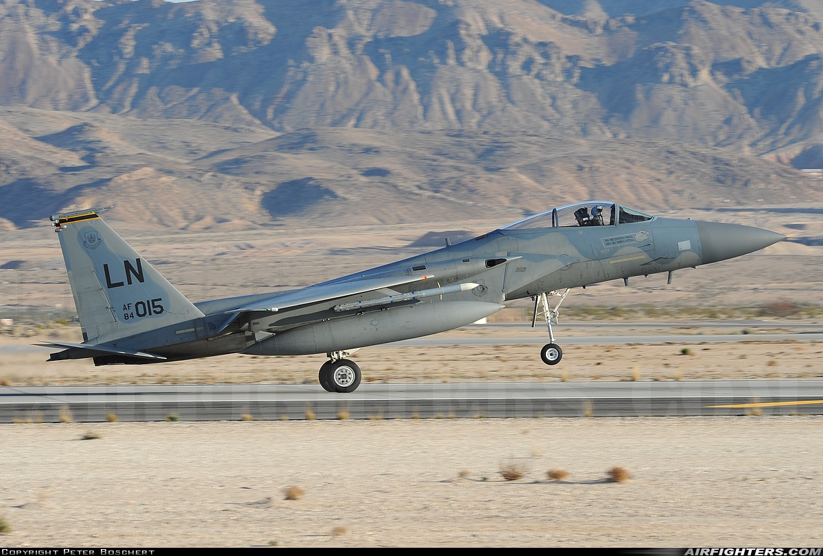 USA - Air Force McDonnell Douglas F-15C Eagle 84-0015 at Las Vegas - Nellis AFB (LSV / KLSV), USA
