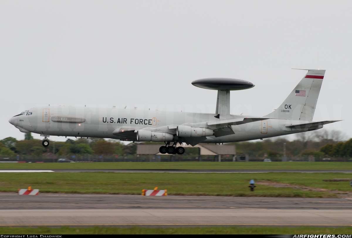 USA - Air Force Boeing E-3C Sentry (707-300) 82-0006 at Mildenhall (MHZ / GXH / EGUN), UK