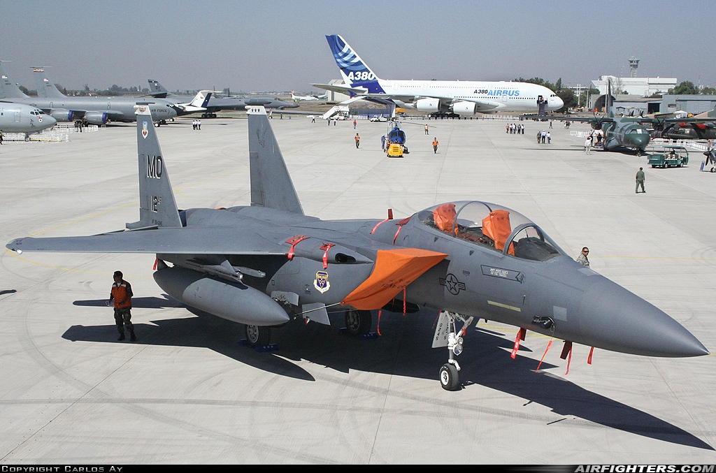 USA - Air Force McDonnell Douglas F-15E Strike Eagle 90-0245 at Santiago - Arturo Merino Benitez (Pudahuel) (SCL / SCEL), Chile