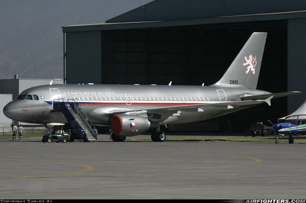 Czech Republic - Air Force Airbus A319-115X 2801 at Santiago - Arturo Merino Benitez (Pudahuel) (SCL / SCEL), Chile