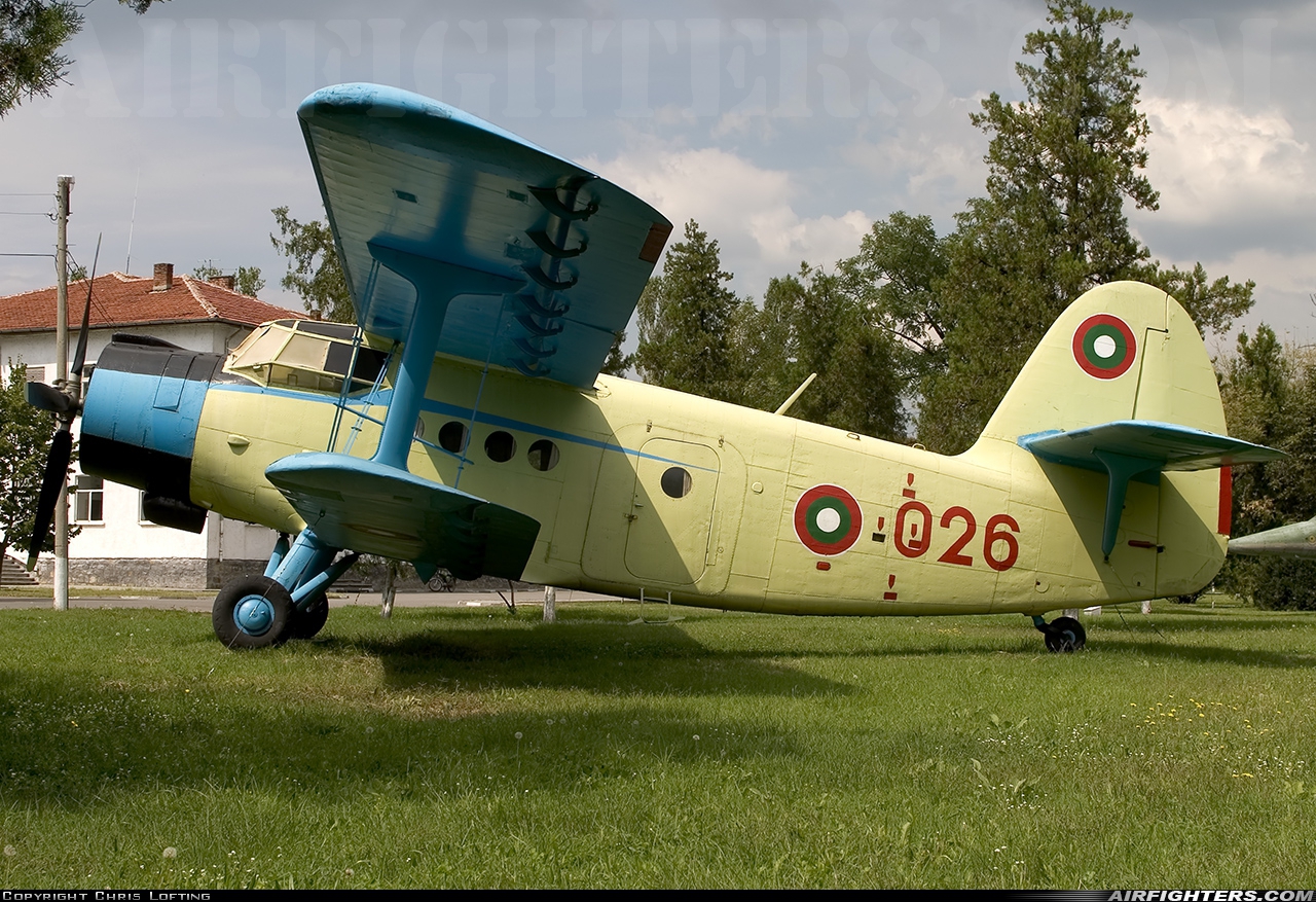 Bulgaria - Air Force Antonov An-2 026 at Graf Ignatievo (LBPG), Bulgaria