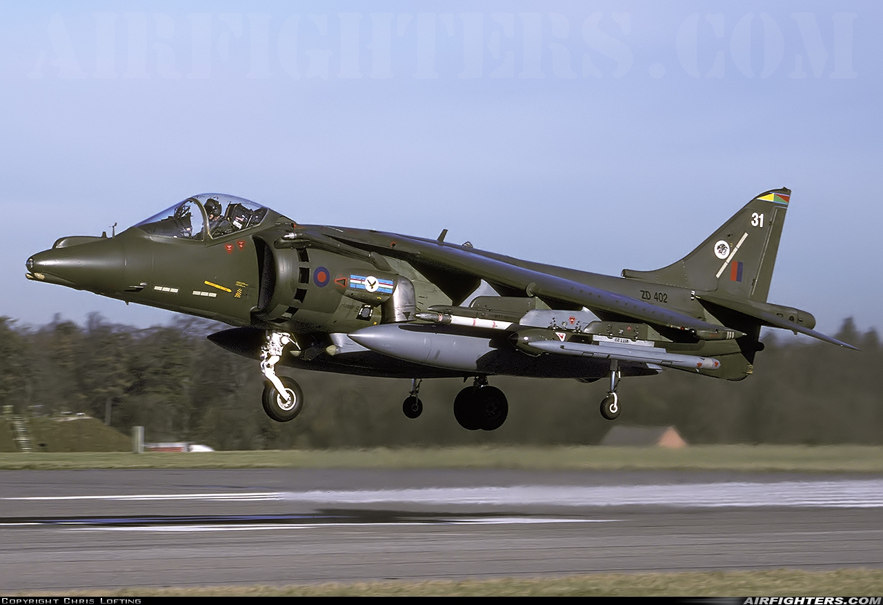 UK - Air Force British Aerospace Harrier GR.7 ZD402 at Wittering (EGXT), UK