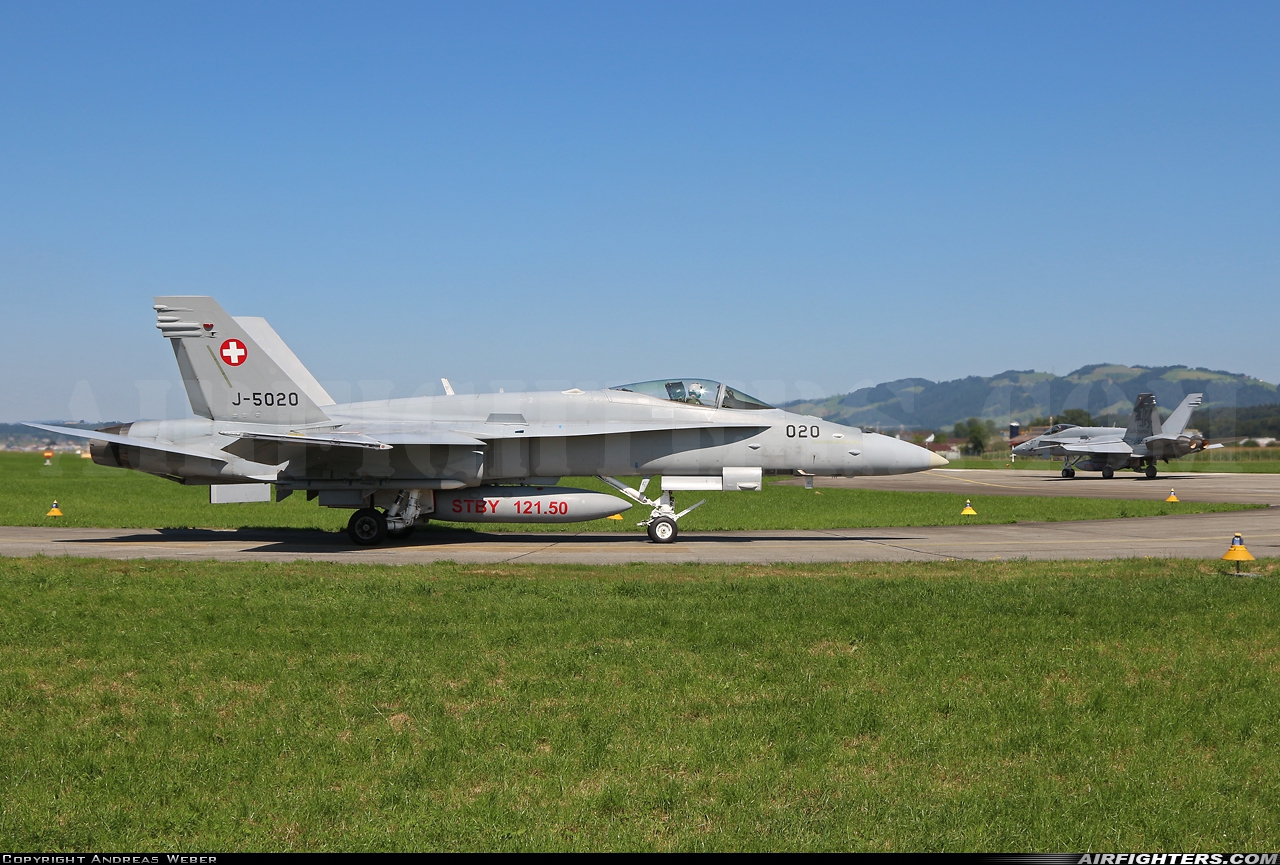 Switzerland - Air Force McDonnell Douglas F/A-18C Hornet J-5020 at Emmen (EML / LSME), Switzerland