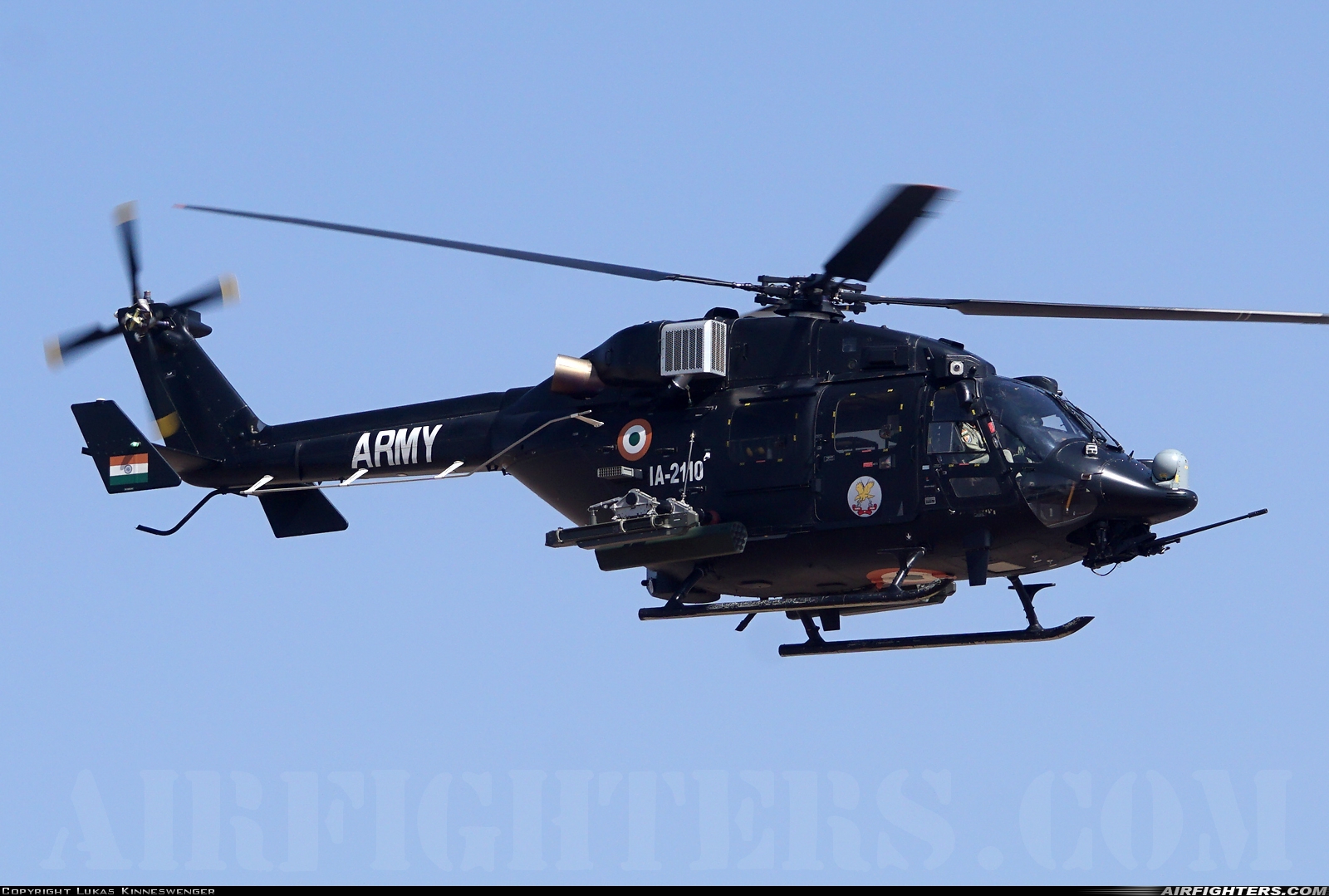 India - Army Hindustan Aeronautics Limited Dhruv Mk.4 (Dhruv-WSI / Rudra) IA2110 at Yelahanka (VOYK), India