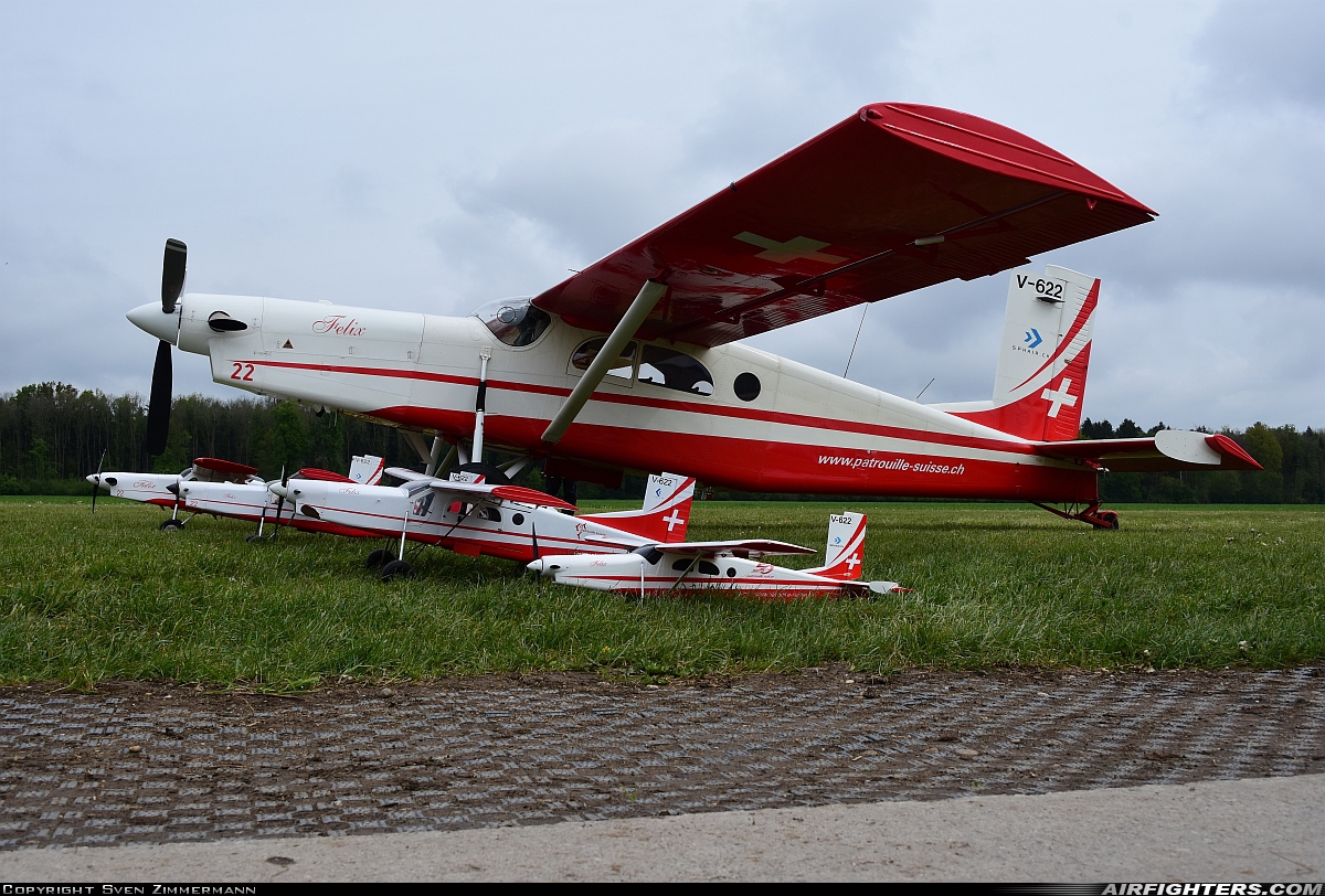 Switzerland - Air Force Pilatus PC-6/B2-H2M-1 Turbo Porter V-622 at Bellechasse (LSTB), Switzerland
