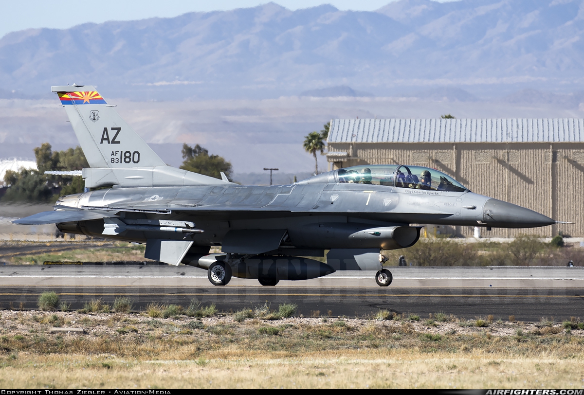 USA - Air Force General Dynamics F-16D Fighting Falcon 83-1180 at Tucson - Int. (TUS / KTUS), USA