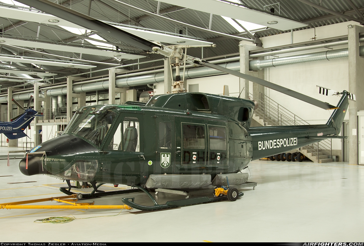 Germany - Bundespolizei Agusta-Bell AB-212AM D-HIPP at Bad Bramstedt Heliport (EDHX), Germany