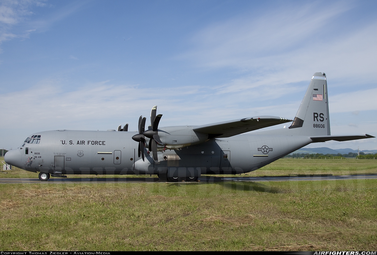 USA - Air Force Lockheed Martin C-130J-30 Hercules (L-382) 08-8606 at Piestany (PZY / LZPP), Slovakia