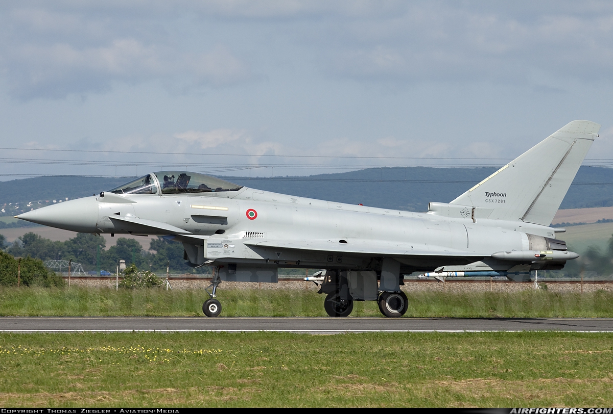 Italy - Air Force Eurofighter F-2000A Typhoon (EF-2000S) CSX7281 at Piestany (PZY / LZPP), Slovakia