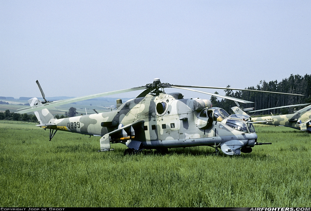 Czech Republic - Air Force Mil Mi-35 (Mi-24V) 0839 at Off-Airport - Wincrange, Luxembourg