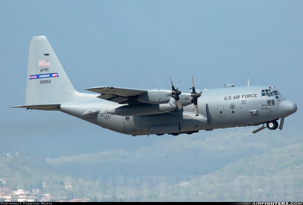 USA - Air Force Lockheed C-130H Hercules (L-382) 92-0552 at Aviano (- Pagliano e Gori) (AVB / LIPA), Italy