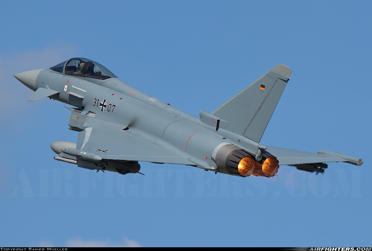 Germany - Air Force Eurofighter EF-2000 Typhoon S 31+07 at Wittmundhafen (Wittmund) (ETNT), Germany