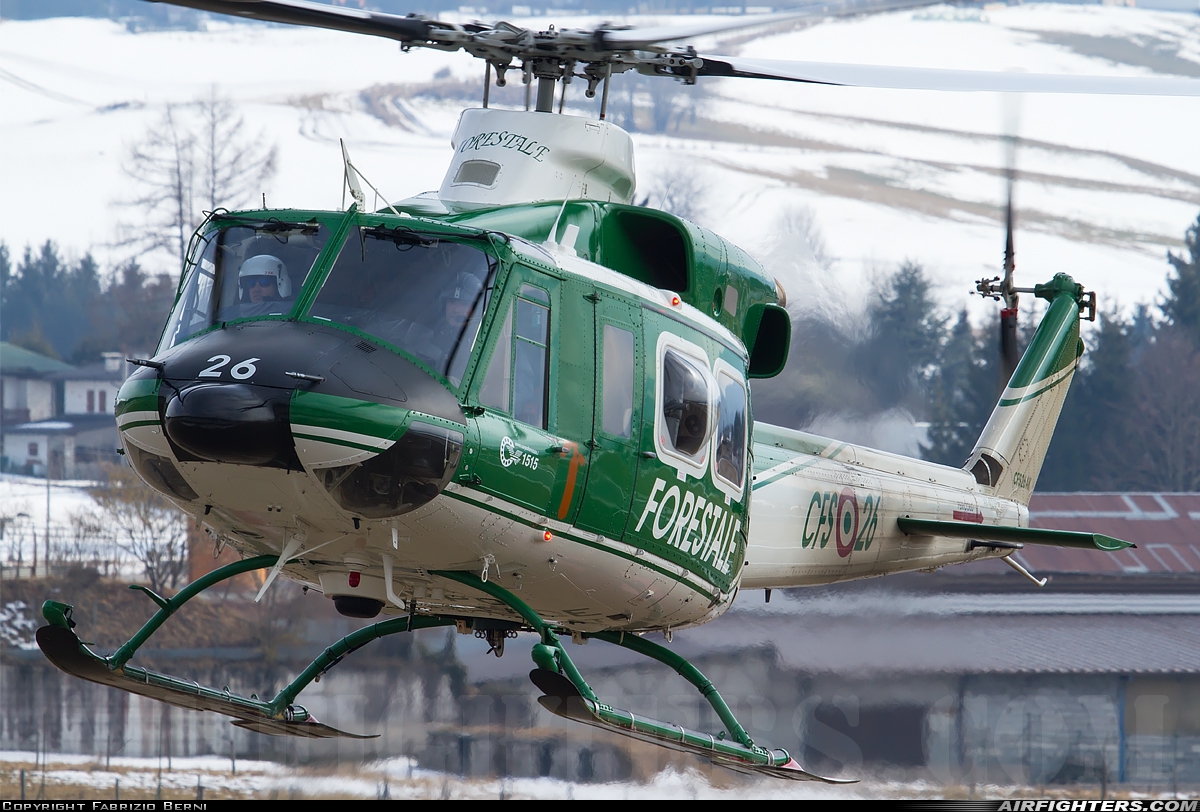 Italy - Corpo Forestale dello Stato Agusta-Bell AB-412EP Grifone CFS26AK at Asiago (LIDA), Italy