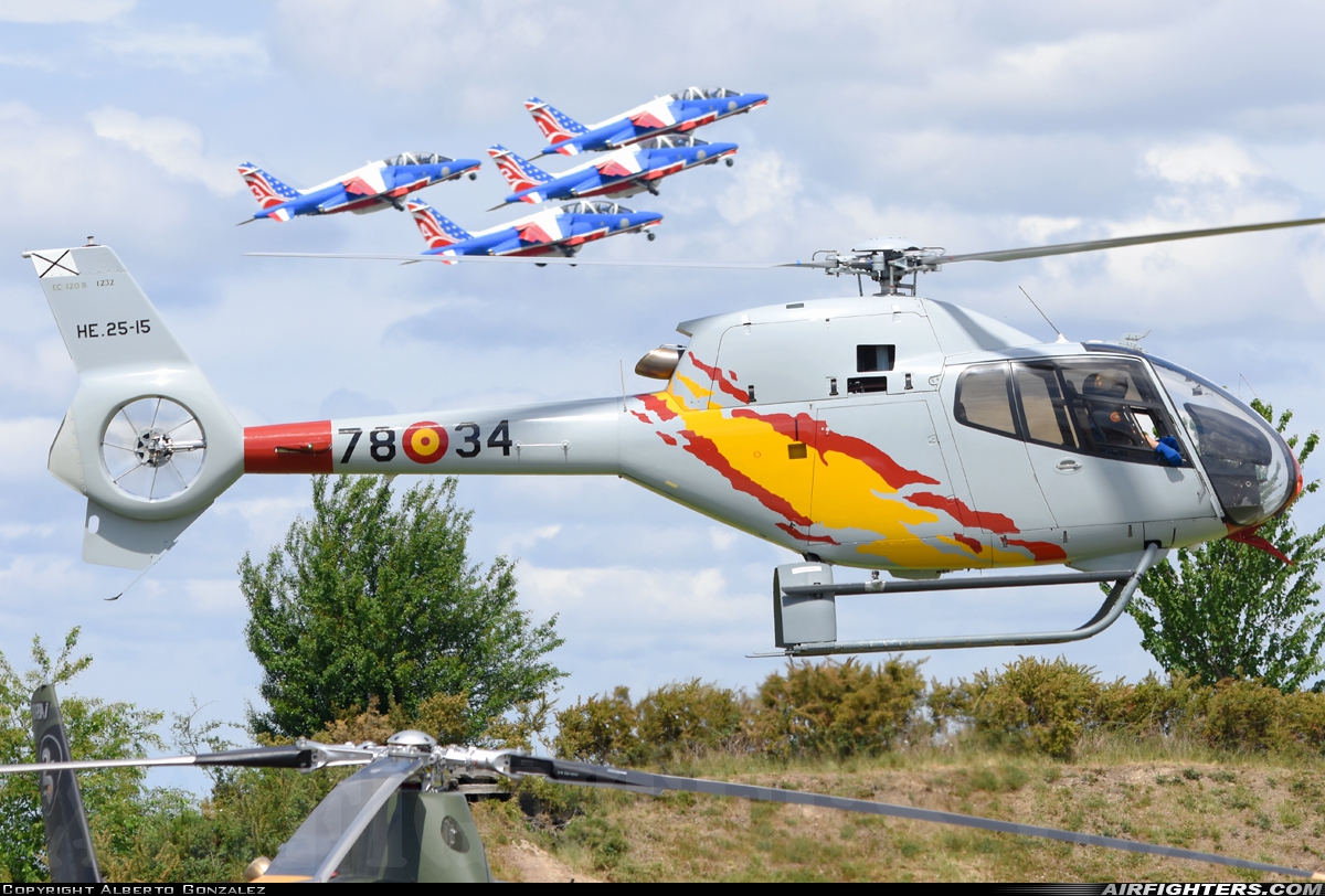 Spain - Air Force Eurocopter EC-120B Colibri HE.25-15 at Bordeaux - Merignac (BOD / LFBD), France