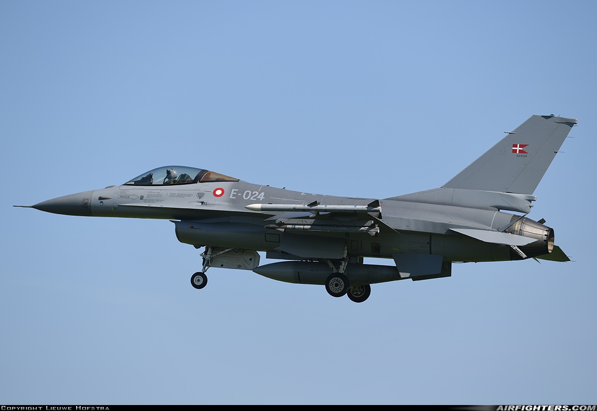 Denmark - Air Force General Dynamics F-16AM Fighting Falcon E-024 at Leeuwarden (LWR / EHLW), Netherlands
