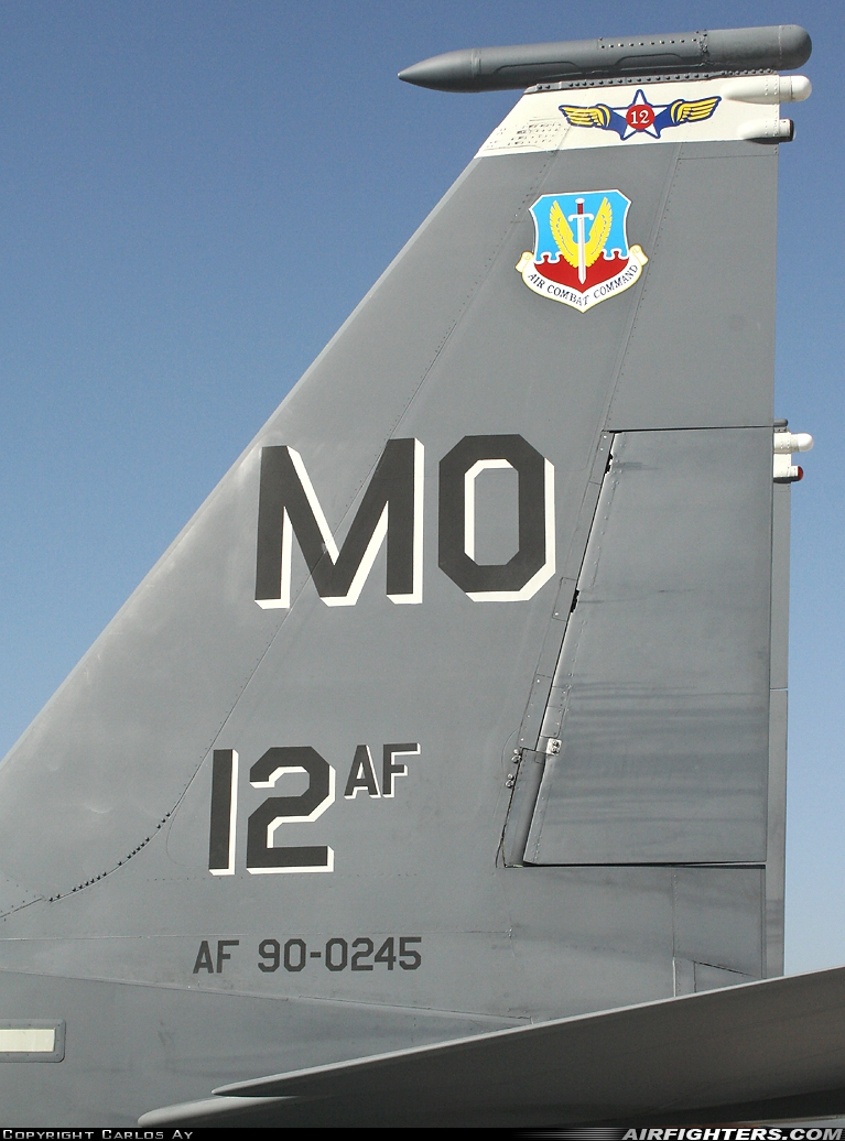 USA - Air Force McDonnell Douglas F-15E Strike Eagle 90-0245 at Santiago - Arturo Merino Benitez (Pudahuel) (SCL / SCEL), Chile