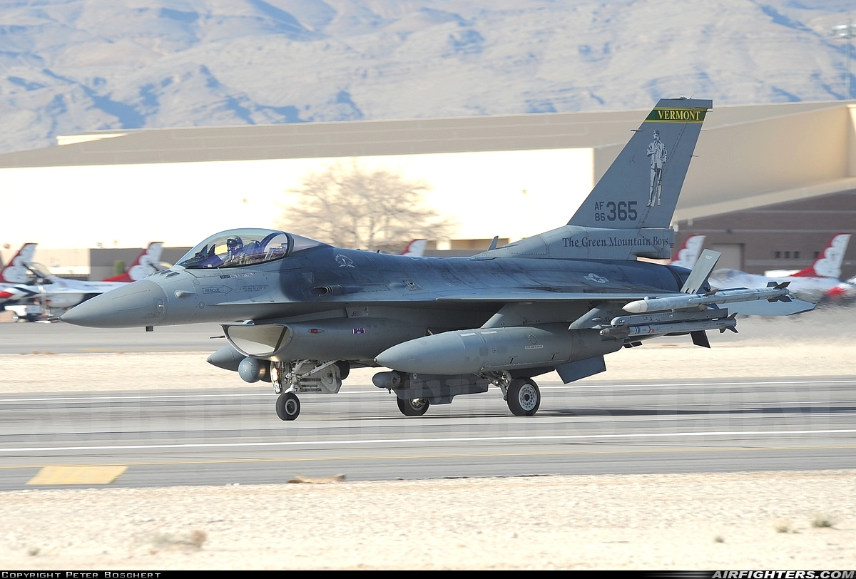 USA - Air Force General Dynamics F-16C Fighting Falcon 86-0365 at Las Vegas - Nellis AFB (LSV / KLSV), USA