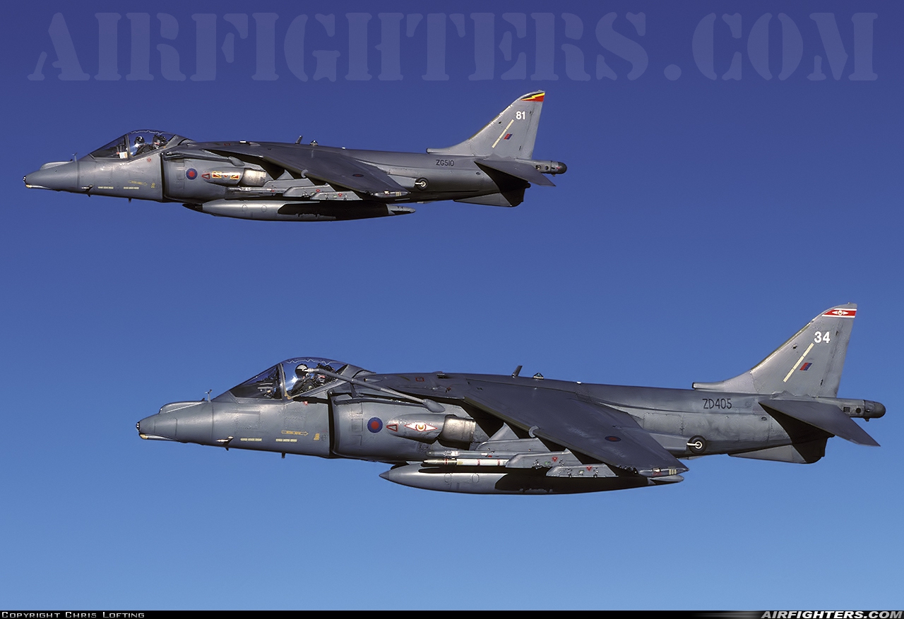 UK - Air Force British Aerospace Harrier GR.7 ZD405 at In Flight, UK