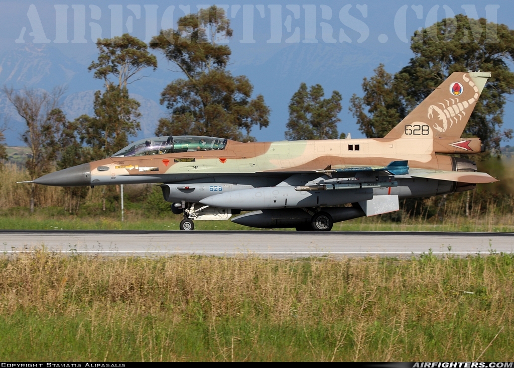 Israel - Air Force General Dynamics F-16D Fighting Falcon 628 at Andravida (Pyrgos -) (PYR / LGAD), Greece