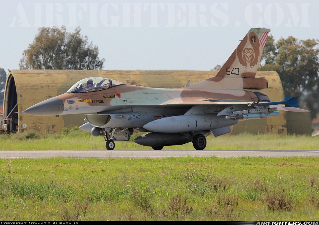 Israel - Air Force General Dynamics F-16C Fighting Falcon 543 at Andravida (Pyrgos -) (PYR / LGAD), Greece