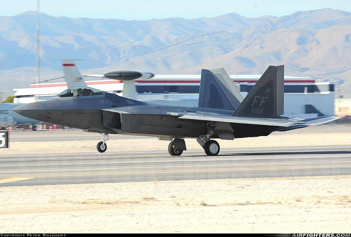USA - Air Force Lockheed Martin F-22A Raptor 08-4168 at Las Vegas - Nellis AFB (LSV / KLSV), USA