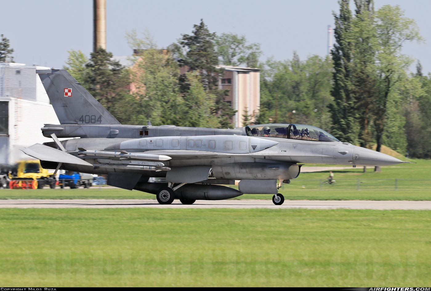 Poland - Air Force General Dynamics F-16D Fighting Falcon 4084 at Caslav (LKCV), Czech Republic