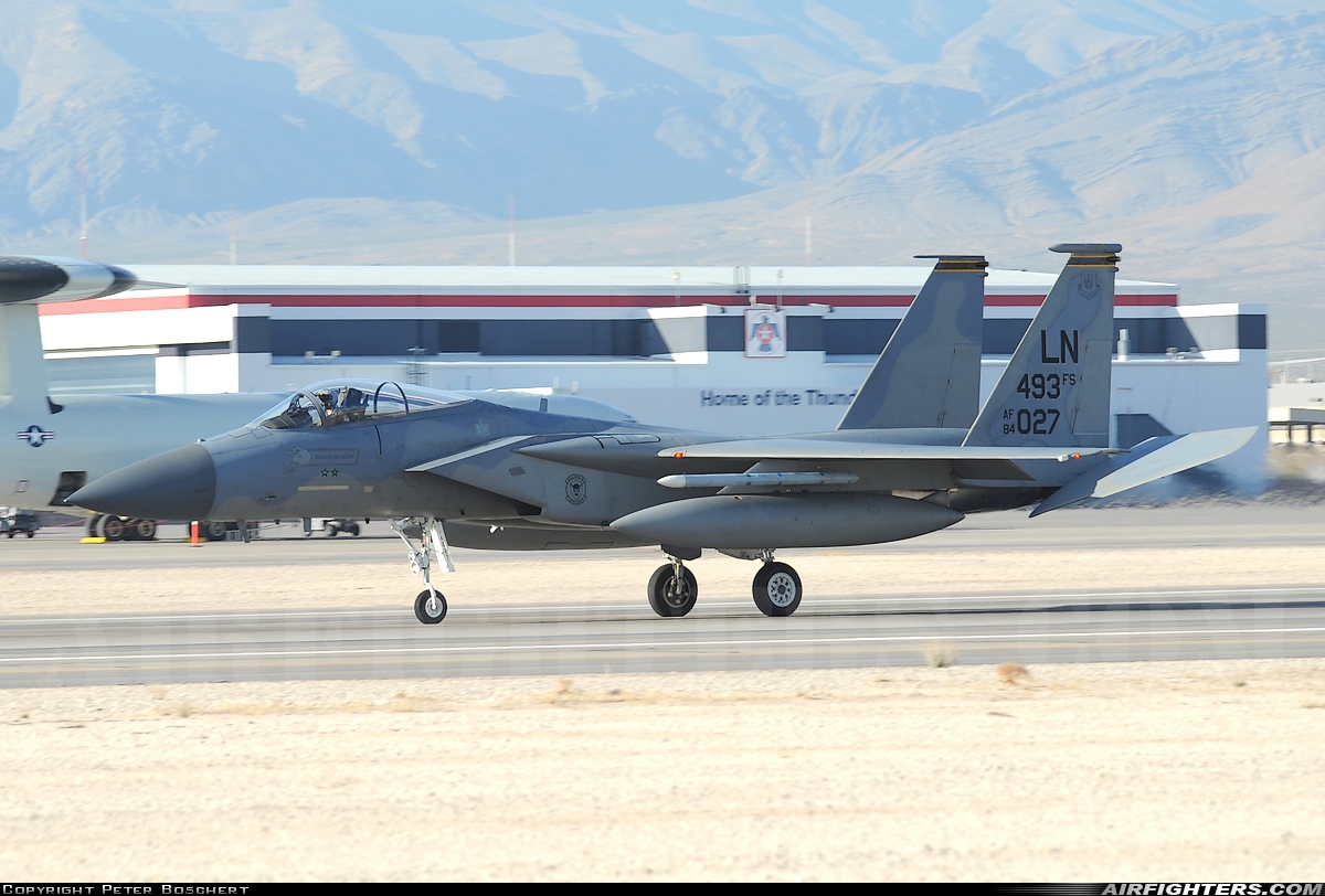USA - Air Force McDonnell Douglas F-15C Eagle 84-0027 at Las Vegas - Nellis AFB (LSV / KLSV), USA