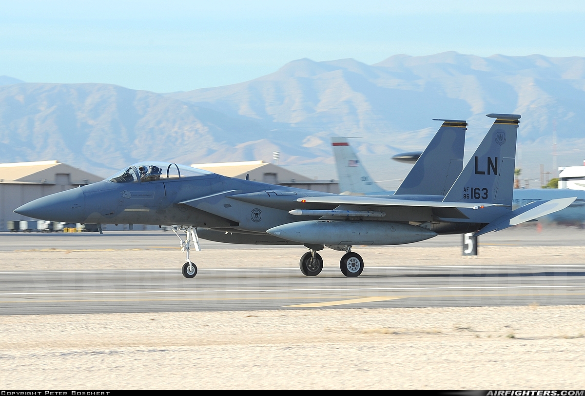 USA - Air Force McDonnell Douglas F-15C Eagle 86-0163 at Las Vegas - Nellis AFB (LSV / KLSV), USA