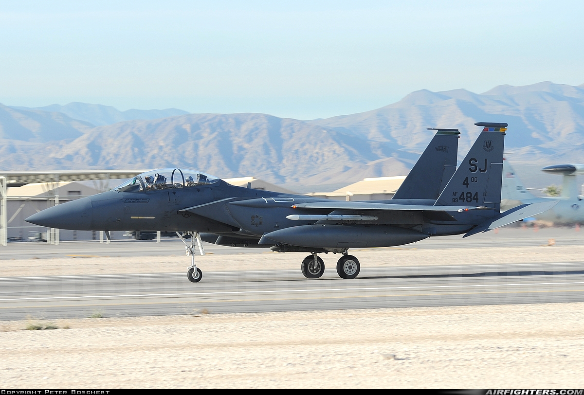 USA - Air Force McDonnell Douglas F-15E Strike Eagle 89-0484 at Las Vegas - Nellis AFB (LSV / KLSV), USA