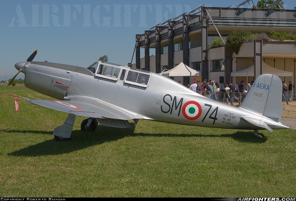 Private Fiat G-46-4B I-AEKA at Off-Airport - San Martino di Gusnago, Italy