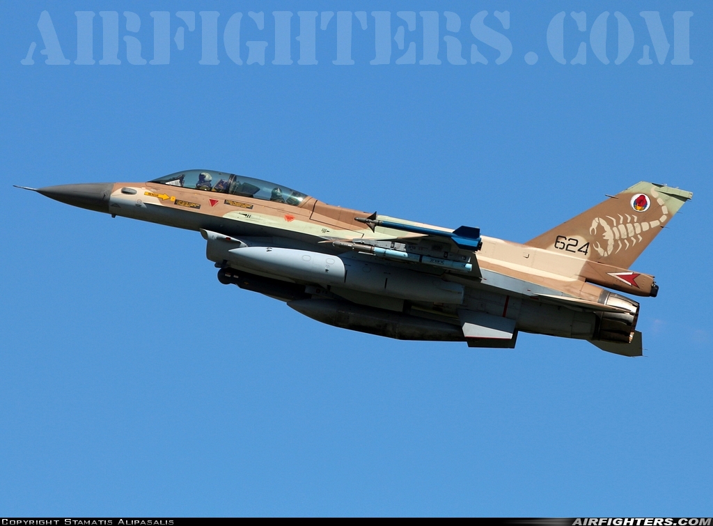 Israel - Air Force General Dynamics F-16D Fighting Falcon 624 at Andravida (Pyrgos -) (PYR / LGAD), Greece