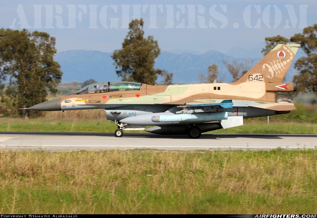 Israel - Air Force General Dynamics F-16D Fighting Falcon 642 at Andravida (Pyrgos -) (PYR / LGAD), Greece