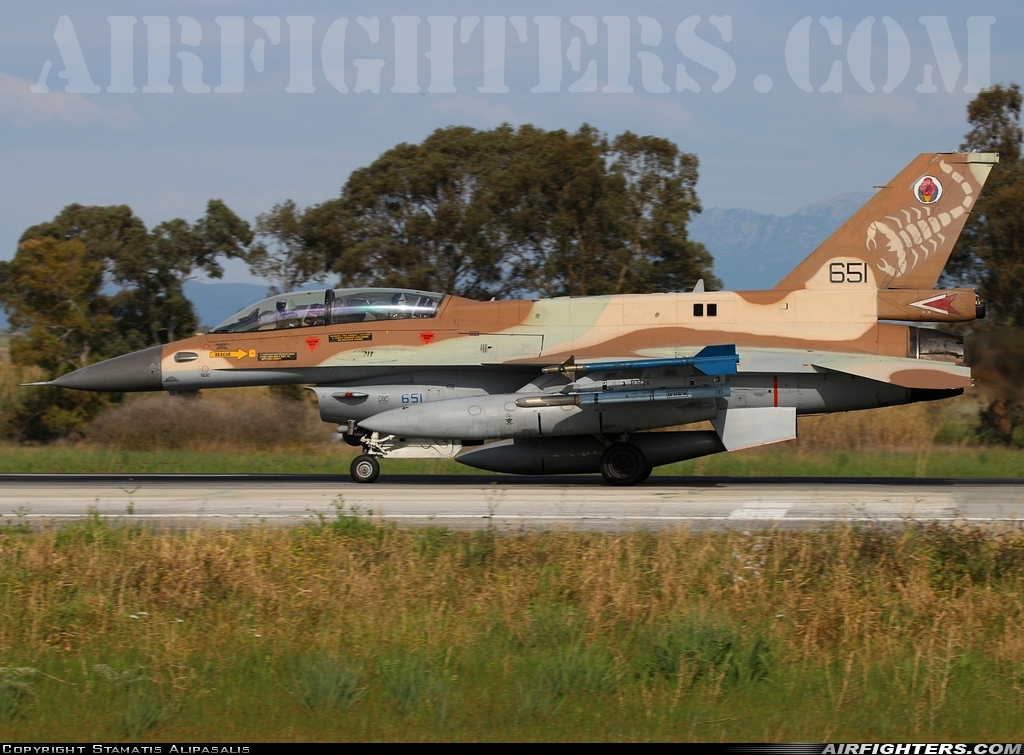 Israel - Air Force General Dynamics F-16D Fighting Falcon 651 at Andravida (Pyrgos -) (PYR / LGAD), Greece