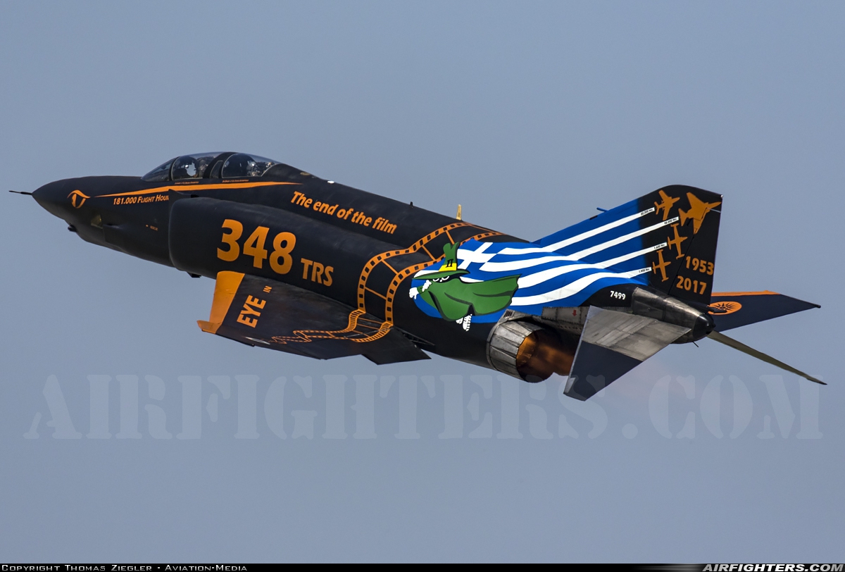 Greece - Air Force McDonnell Douglas RF-4E Phantom II 7499 at Larissa (LRA / LGLR), Greece