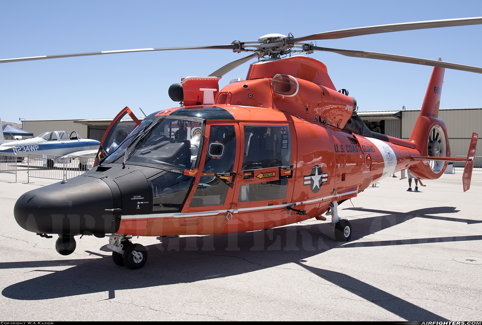USA - Coast Guard Aerospatiale HH-65C Dolphin (SA-366G-1) 6557 at Redlands Municipal Airport (KREI), USA