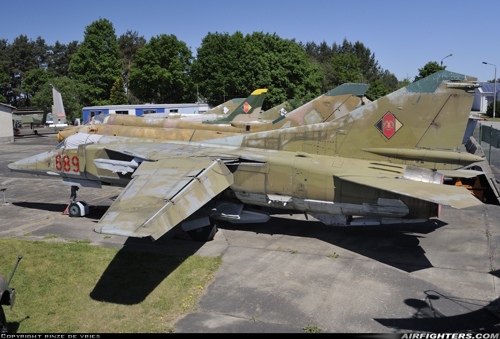 East Germany - Air Force Mikoyan-Gurevich MiG-23BN 689 at Rothenburg (EDBR), Germany