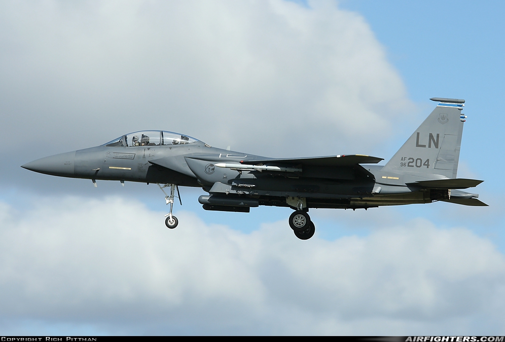 USA - Air Force McDonnell Douglas F-15E Strike Eagle 96-0204 at Lakenheath (LKZ / EGUL), UK