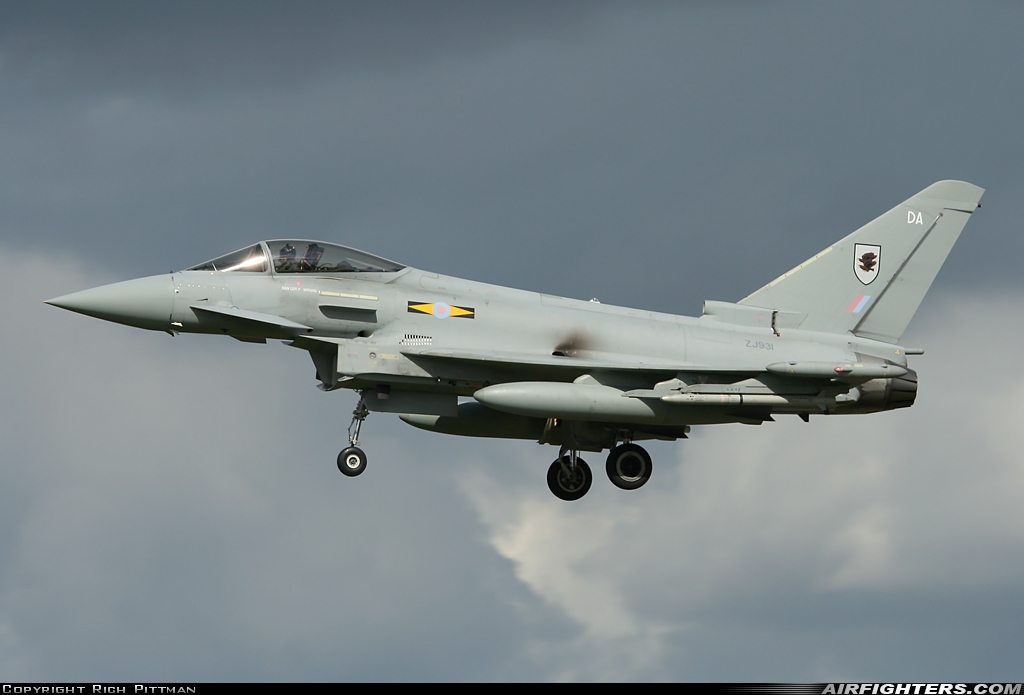 UK - Air Force Eurofighter Typhoon F2 ZJ931 at Coningsby (EGXC), UK