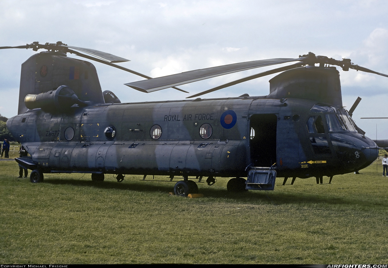 UK - Air Force Boeing Vertol Chinook HC4 (CH-47D) ZA677 at Butzweilerhof (closed), Germany