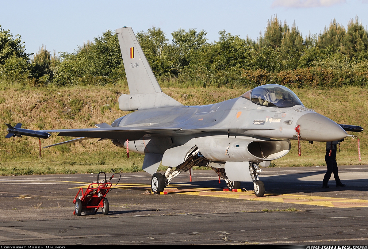 Belgium - Air Force General Dynamics F-16AM Fighting Falcon FA-134 at Bordeaux - Merignac (BOD / LFBD), France