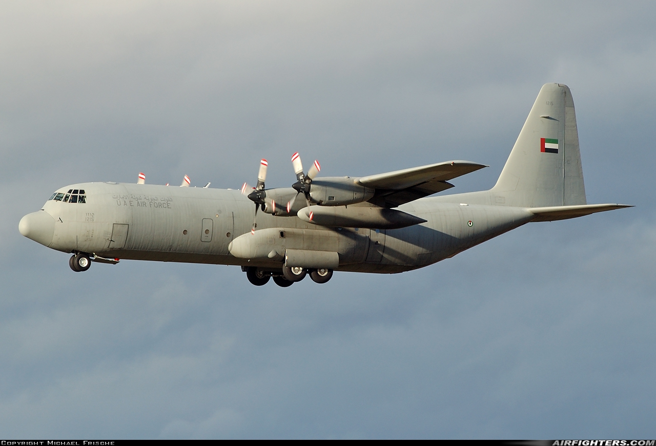 United Arab Emirates - Air Force Lockheed L-100-30 Hercules (L-382G) 1215 at Cologne / Bonn (- Konrad Adenauer / Wahn) (CGN / EDDK), Germany