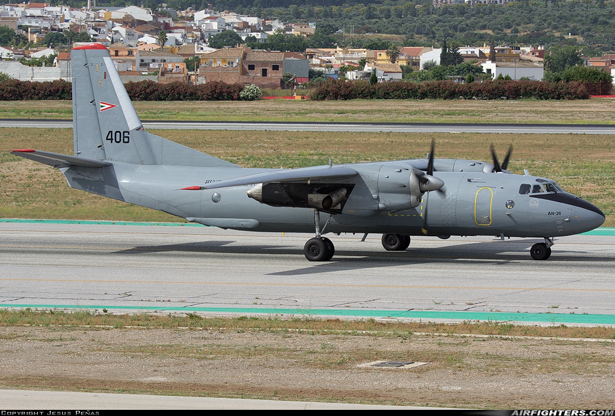 Hungary - Air Force Antonov An-26 406 at Malaga (AGP / LEMG), Spain